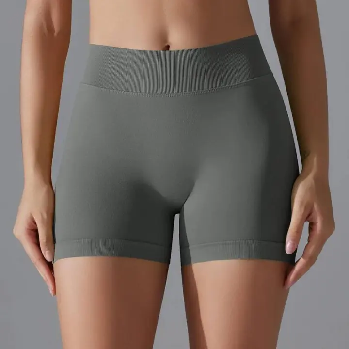 Pantalones cortos de yoga sin costuras para mujer, pantalones cortos deportivos que levantan los glúteos, transpirables, de secado rápido - 1