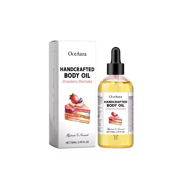 Aceite de masaje corporal de fresa, hidratante, ilumina la piel, reafirmante, alivia el estrés, ayuda a dormir, aceite esencial de fragancia corporal relajante - 1