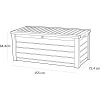 Arcón exterior Baúl de almacenamiento Capacidad 570L Resina Color Marrón - details 2