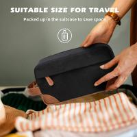 Bolsa de aseo colgante para hombre, bolsa de afeitar de lona resistente al agua con gran capacidad para viaje - details 9