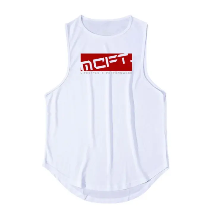 Men Summer Quick Dry Vest Mesh Gym Clothing Sports Tank Tops Bodybuilding Sleeveless Shirt Fitness Men's Muscle Stringer Tanktop - 1