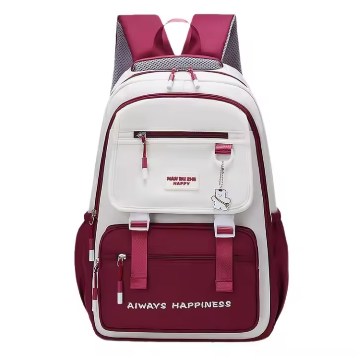 Mochila Escolar de Nylon Gran Capacidad, Diseño Moderno, Para Niñas y Estudiantes Universitarios - 1
