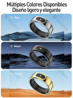 Anillo inteligente SANLEPUS con monitoreo de salud 24 horas al día, 7 días a la semana: frecuencia cardíaca, sueño, oxígeno en sangre y temperatura corporal |   Batería de 7 días |   Resistencia al agua hasta 5 ATM - details 13