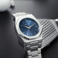 Reloj de hombre impermeable cuarzo mariposa con doble botón - details 1