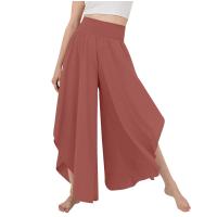 Ropa casual hippie de yoga de cintura alta de pierna ancha, pantalones para correr de mujer Palazzo bohemio de playa, gasa coreana - details 1