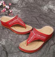 Women Open Toe Boho Casual Sandals Hollow Out Flip Flops Summer Wedge Sneakers Women's Footwear - details 20