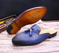 Sandalias puntiagudas de verano en relieve tejidas de cuero - details 10