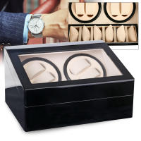 Estuche de exhibición de almacenamiento de bobinadora de reloj, rotación automática, caja organizadora de regalo, ligero, duradero, 4 + 6, nuevo - details 1