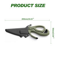 Tijeras de corte de pesca Premium, cocina resistente con cuchillas desmontables, acero inoxidable, multifunción, tijeras para aves de corral - details 1