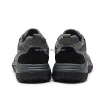 Nuevo Botas de cuero genuino 2025 para senderismo a prueba de agua para hombres, zapatos de seguridad con punta de goma de corte bajo para exteriores, zapatos antideslizantes de marca para - details 4