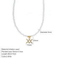 Collar de perlas de imitación para mujer, collar de constelación dorada, joyas de moda, colgantes de circón - details 4