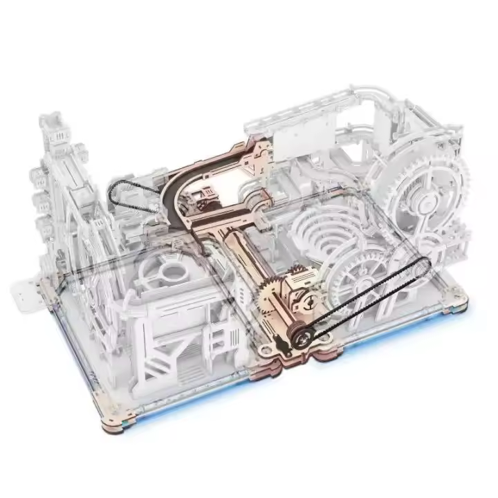 Robotime Rokr Kits de modelos eléctricos, puerto espacial de mármol, rompecabezas 3D, rompecabezas de madera, juguetes de construcción, regalos para hombres/mujeres/adolescentes - 1