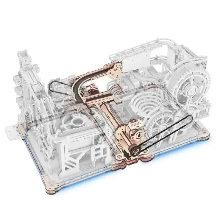 Robotime Rokr Kits de modelos eléctricos, puerto espacial de mármol, rompecabezas 3D, rompecabezas de madera, juguetes de construcción, regalos para hombres/mujeres/adolescentes - 1