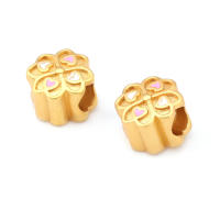 Pulseras de Brass Dorado Mate 4PCS Grande Agujero Abalorios para Hacer Joyas DIY - details 99