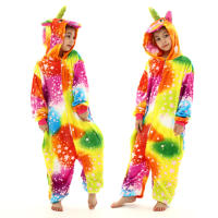 Pijama de dinosaurio Kigurumi para bebé y niño, ropa de franela con dibujos de animales rojos, unicornio, Invierno - details 11