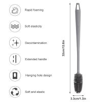 Cepillo de Limpieza de Silicona Duradero Cepillo de Escobilla para Botella de Vino con Mango Largo Reforzado Equipo de Limpieza de Lavandería - details 3