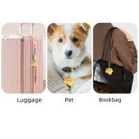 Llavero de cuero PU con flor rosa, llavero de Metal, funda protectora portátil para tarjeta de acceso, decorativa, multiusos - details 7