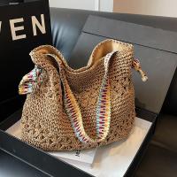 Vacaciones viento playa paja bolsa mujer 2025 nuevo viento perezoso tejido bolsa de gran capacidad moda hombro axila bolsa - details 5
