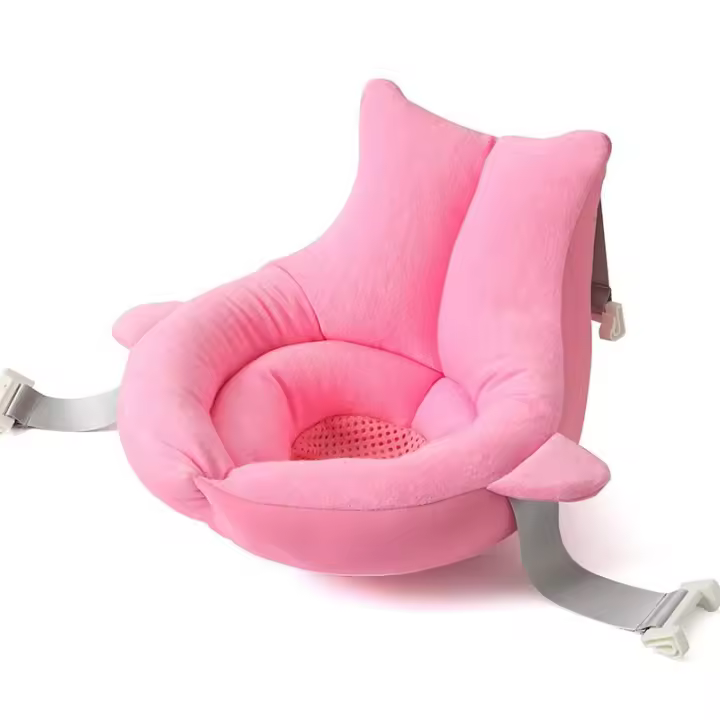 Baby Shower flor floreciente bañera para recién nacido cojín plegable con forma de tiburón almohadilla de baño de piel bañera portátil asiento suave alfombra de juego - 1