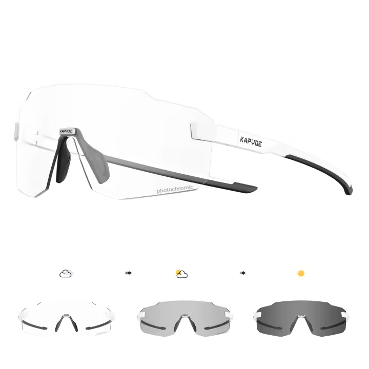 Kapvoe gafas fotocromáticas para ciclismo UV400, gafas de sol para correr, gafas ligeras para bicicleta de montaña, gafas de seguridad deportivas - 1