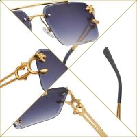 Gafas de Sol Retro Estilo Punk para Hombres y Mujeres Moda Ciclista sin Pendientes - details 8