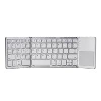 Miniteclado inalámbrico de tres pliegues, teclado portátil Universal con Bluetooth, ratón táctil para IOS, Android, Windows, blanco - details 0
