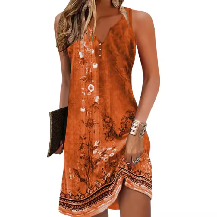 Vestidos estampados de moda para mujer, faldas largas delgadas - 1