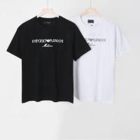 Camiseta Deportiva de Algodón Puro para Hombres Cuello Redondo, Estampado de Logo Delantero, Estilo Básico Casual para el Verano - details 7