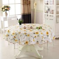 Hule redondo impermeable de 152/180cm, mantel floral de PVC, mantel de cocina para el hogar - details 4