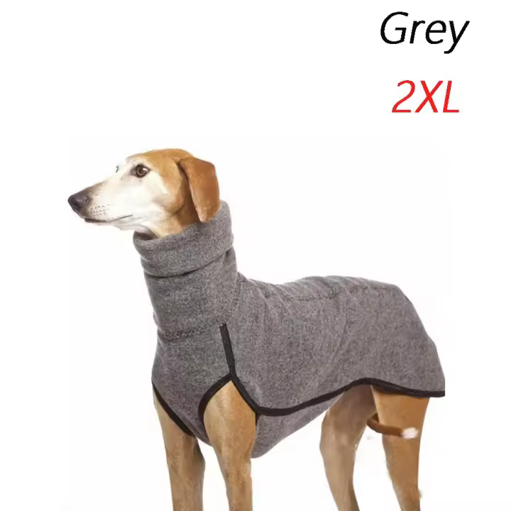 Disfraces de Galgo para mascotas, Sudadera con capucha, abrigo de Pitbull, chaqueta de cuello alto para perros, chaleco con arnés, ropa de moda de invierno - 1