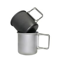 Taza de agua para acampar al aire libre, vajilla de aluminio plegable portátil para senderismo, Picnic y montañismo, 300ml - details 10