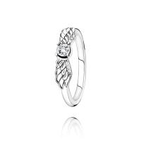 Anillo de Plata de Ley 925 con Alas de Ángel para Mujer Circonita Cúbica Brillante Estrella Luna - details 0