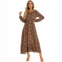2024 mujeres Maxi vestido Casual de manga larga de cintura alta playa Mujer vestidos de gasa vestidos florales Mujer nuevo - details 20