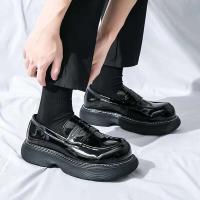 Zapatos informales de vestir para hombre, suela gruesa de charol, talla grande, suela de goma suave, moda de otoño - details 4