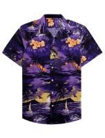 Verano hawaiano impreso en 3D con plantas coloridas y ropa de mujer, camisa de manga corta de playa, informal de moda para hombre - details 4