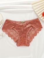 Shorts cómodos y transpirables de encaje floral, braguitas ajustadas elásticas - details 5