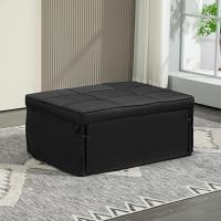 Sofá cama 3 en 1 individual tapizado en lino, sillón reclinable en 5 posiciones, silla de dormir convertible, reposapiés con reposacabezas para salón, carga 200 kg, 95x189x43 cm, gris - details 16