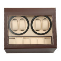 Caja giratoria automática para relojes, 4 y 6, rotación silenciosa, caja de lujo para hombre - details 2