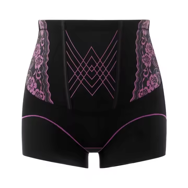 Faja moldeadora de cuerpo posparto de cintura alta, bragas moldeadoras, bragas florales, ropa interior con Control de barriga, contracción del vientre - 1