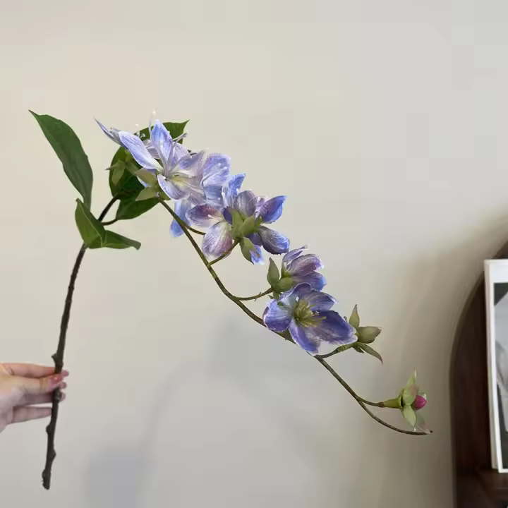 Adorno de flor de jazmín Artificial Multicolor, accesorios para fotos, accesorios de flores de simulación, suministros para fiestas de plantas colgantes de pared DIY - 1