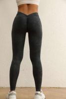 Malla deportiva con espalda en V, pantalones de yoga de cintura alta, ropa de entrenamiento para mujer, calcetines Fiess - details 4