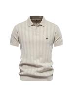 Polo de punto para hombre, manga corta y cuello vuelto, novedad - details 1