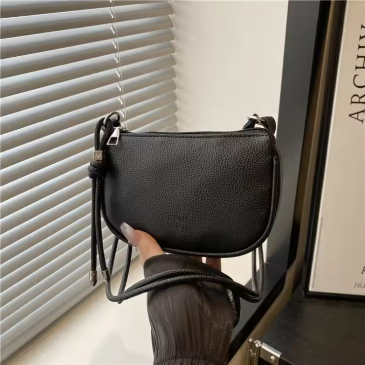 Bolso de hombro exquisito de moda para mujer, bolso cruzado pequeño de cuero PU, Mini bolso de viaje de Color sólido para uso diario - 1