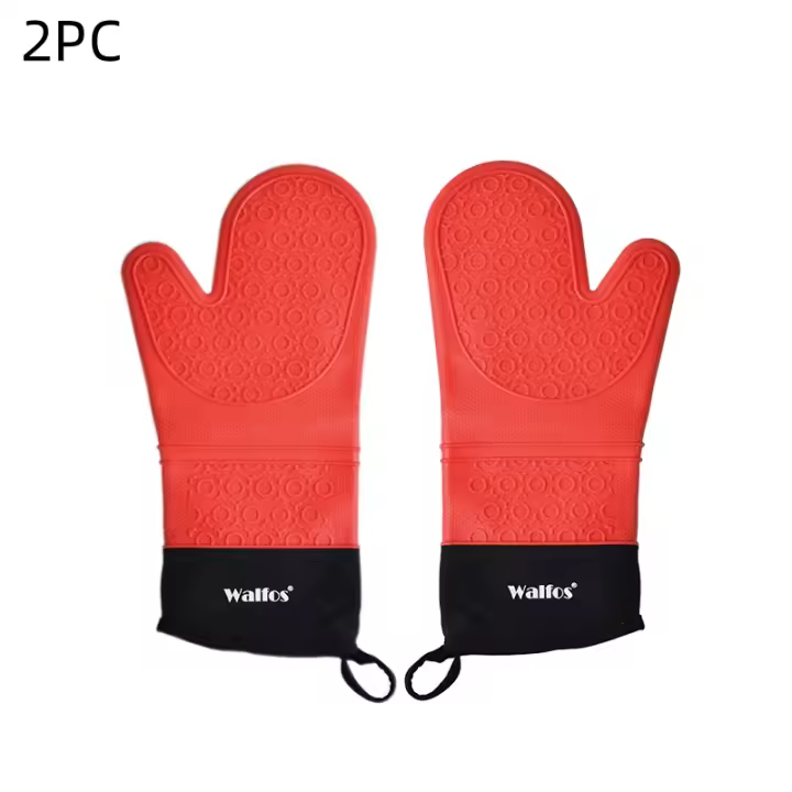 Walfos scalding High temperature resistant, thickened and insulated microwave oven, silicone gloves for household kitchen tools - 1