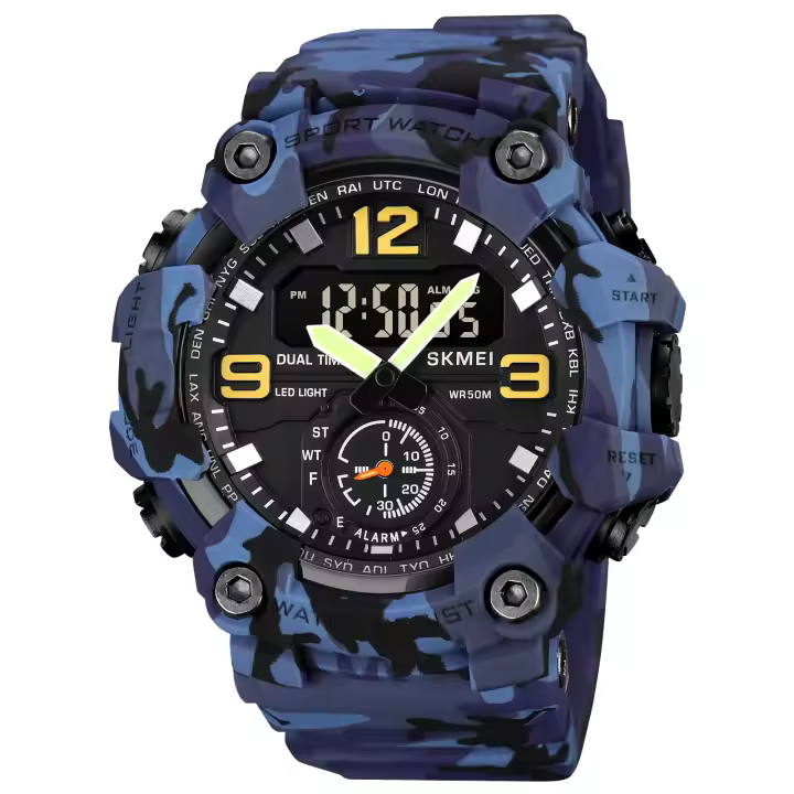 Reloj de Pulsera Deportivo Digital SKMEI Japón Movimiento LED Luz  Reloj de Hombre Militar con Fecha y Cuenta Regresiva a Prueba de Agua 5Bar - 1