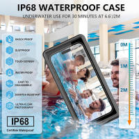Funda de teléfono de buceo IP68 para iPhone 16 15 Samsung S24 Ultra S23 FE A55 Note 20 Xiaomi 14 Huawei P50 Pro, Caja impermeable subacuática - details 1