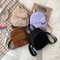 Bolsos de pana pequeños para mujer, Mini mochila para estudiantes, mochilas de moda - details 0