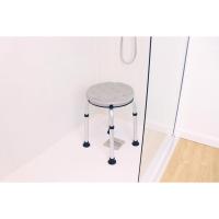 Taburete Ducha Redondo con Cojín Impermeable, Silla Regulable, Banqueta Tacos Antideslizantes, Sin Herramientas - Fabricado en España - details 4
