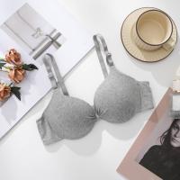 Cómodo sujetador de algodón sin aros con escote en V profundo, sujetador ajustado con lazo para mujer, ropa interior push-up ajustable antiflacidez para niñas - details 14