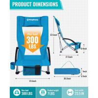 Silla de Playa Plegable Ligera Carga Max 180 kg Asiento Inferior con Respaldar Alto - details 8